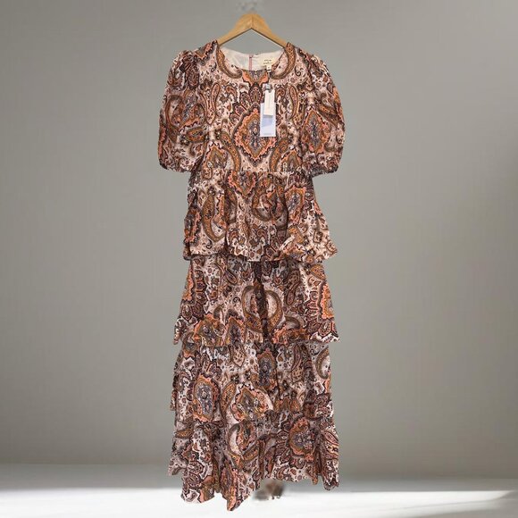 NWT Anthropologie Kachel Tiered Maxi Dress Medium - Picture 3 of 4